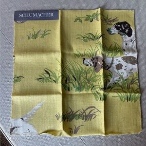 Schumacher Yellow Dog Print Fabric Pattern Pointers
